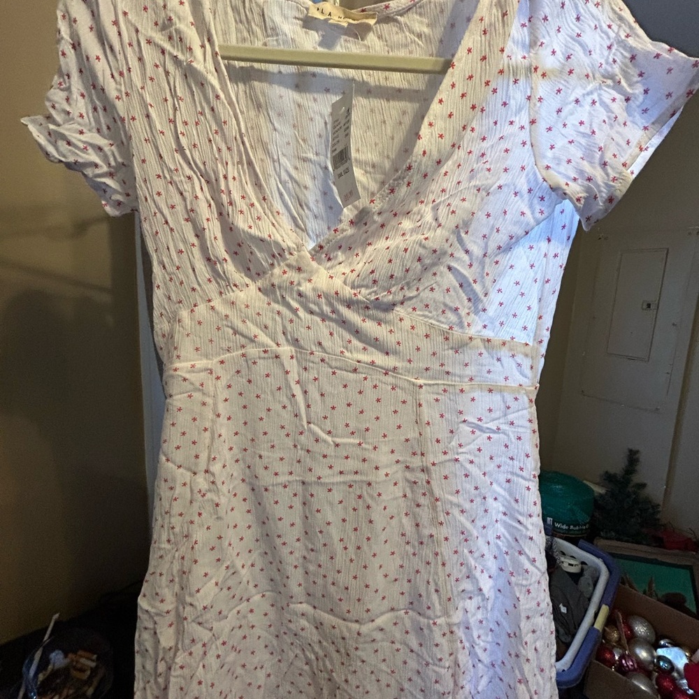 La Hearts White and Red Pajama Dress (S) Women’s/teens NWT